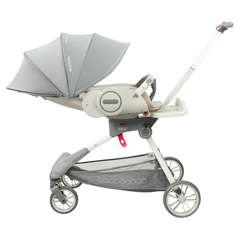 JMT-514314 Compact Travel Stroller with Reversible Handle and 360° Mobility for Newborns