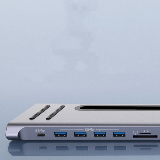 JMT-514506 12-in-1 USB Hub Docking Station, 0.22m USB Extension Adapter for Multiple Devices