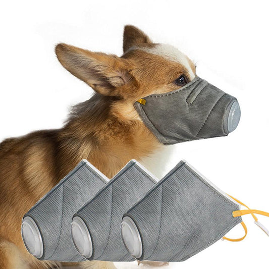 JMT-514506 Anti-Fog Haze Dog Mask for Allergies and Pollution Protection - Soft Cotton with PM2.5 Filter, Multiple Sizes Available