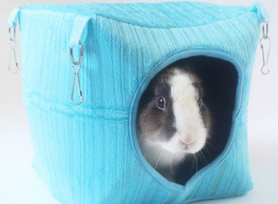 JMT-514634 Cozy Cotton Nest for Small Pets - Round and Square Options Ideal for Hamsters, Squirrels, Chinchillas, and Rabbits