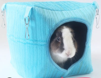 JMT-514634 Cozy Cotton Nest for Small Pets - Round and Square Options Ideal for Hamsters, Squirrels, Chinchillas, and Rabbits