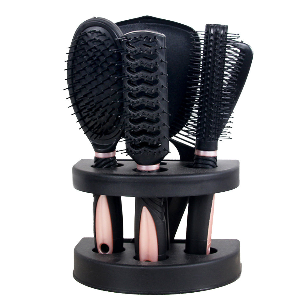 JMT-514698 5-Piece Anti-Static Hair Comb Set with Massage Features and Mirror