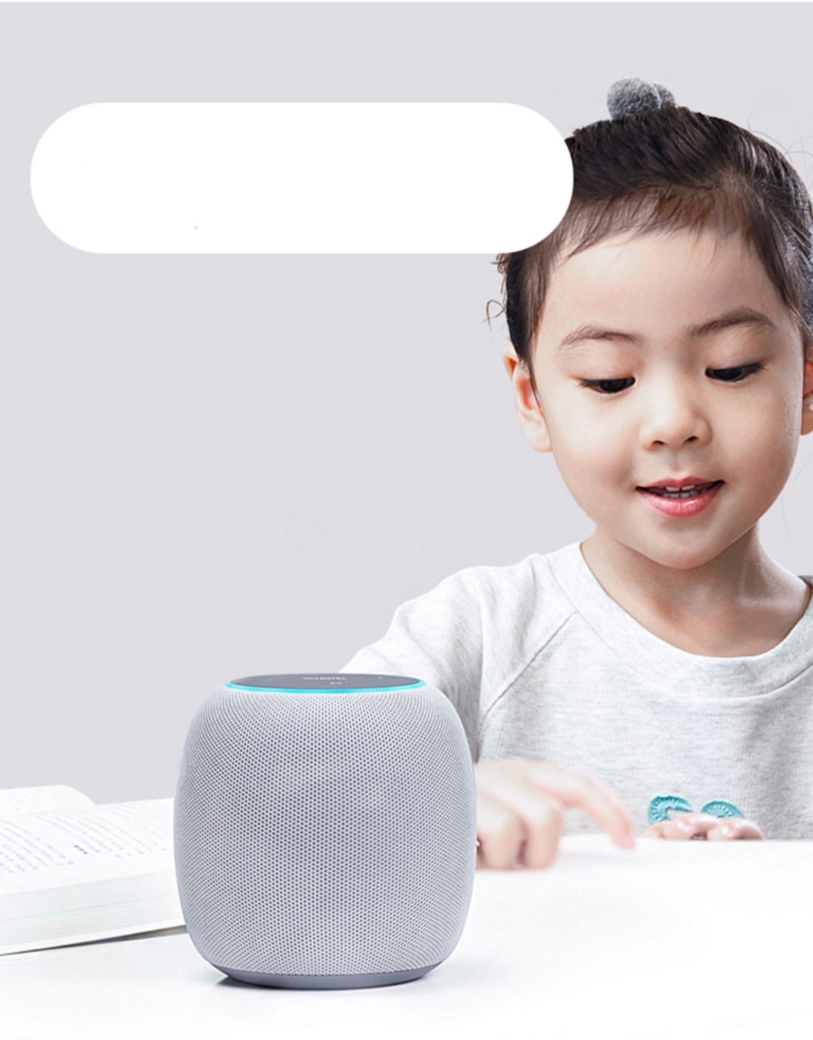 JMT-514826 Mini Wireless Bluetooth Voice Speaker with 6-Microphone Array and Smart Control Functions