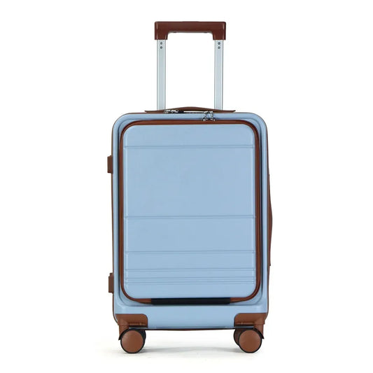 JMT-514890 Lightweight ABS PC Hard Shell Carry-On Trolley Case with Front Pocket