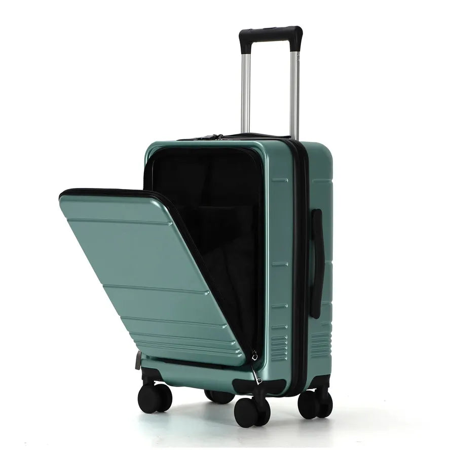 JMT-514890 Lightweight ABS PC Hard Shell Carry-On Trolley Case with Front Pocket