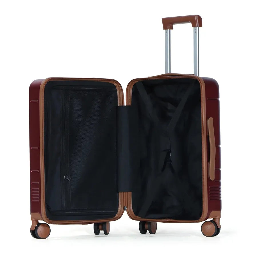 JMT-514890 Lightweight ABS PC Hard Shell Carry-On Trolley Case with Front Pocket