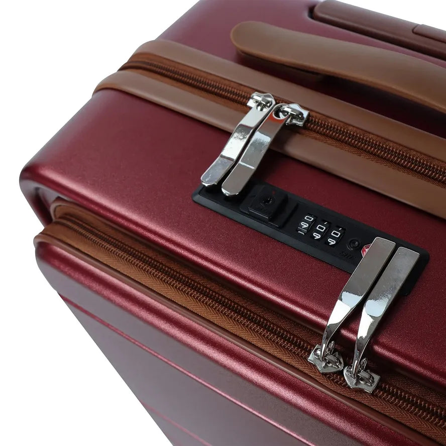 JMT-514890 Lightweight ABS PC Hard Shell Carry-On Trolley Case with Front Pocket