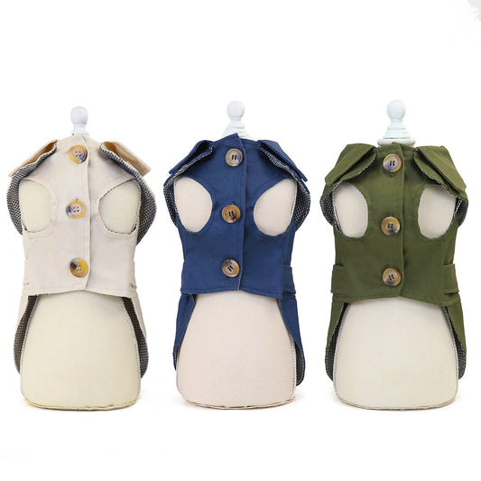 JMT-514954 Trendy Three-Color Windbreaker for Small Dogs - Perfect for Autumn and Winter