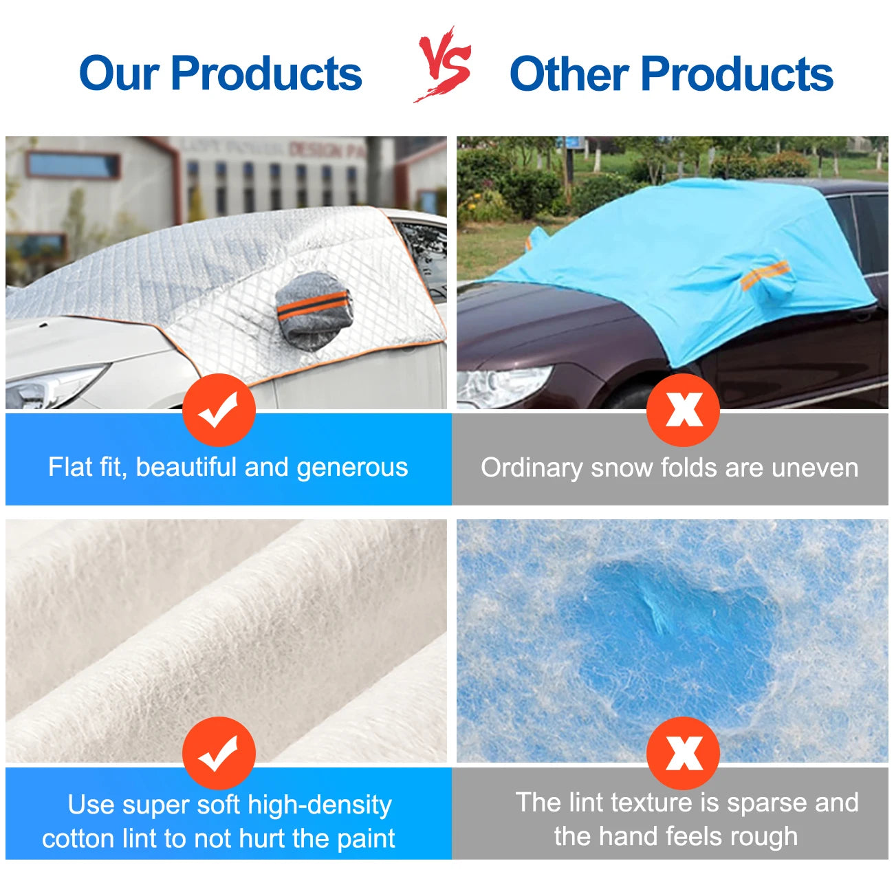 JMT-514954 Waterproof Car Windshield Cover for Snow and Sun Protection