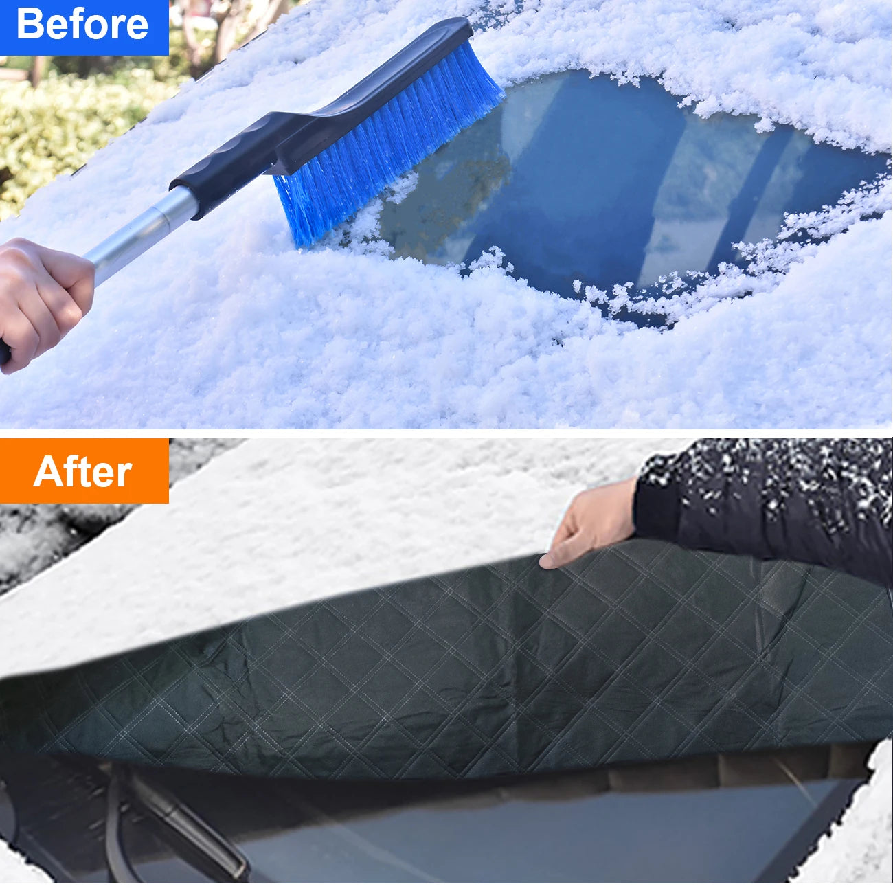 JMT-514954 Waterproof Car Windshield Cover for Snow and Sun Protection