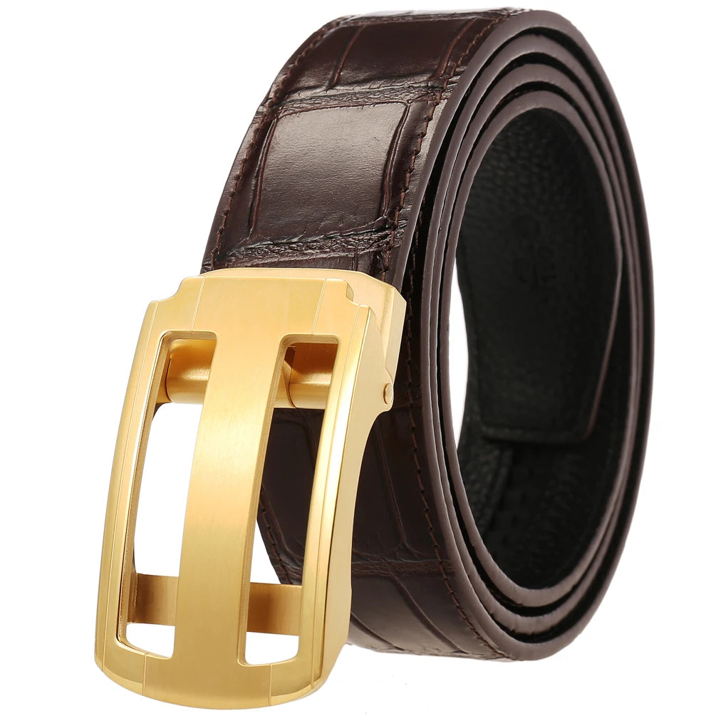 JMT-515082 Men's Stainless Steel Buckle Business Belt - Model LY36-61461-8