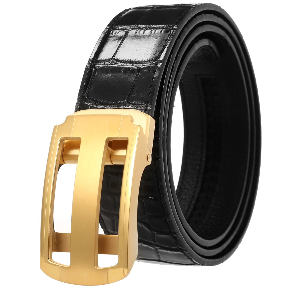 JMT-515082 Men's Stainless Steel Buckle Business Belt - Model LY36-61461-8