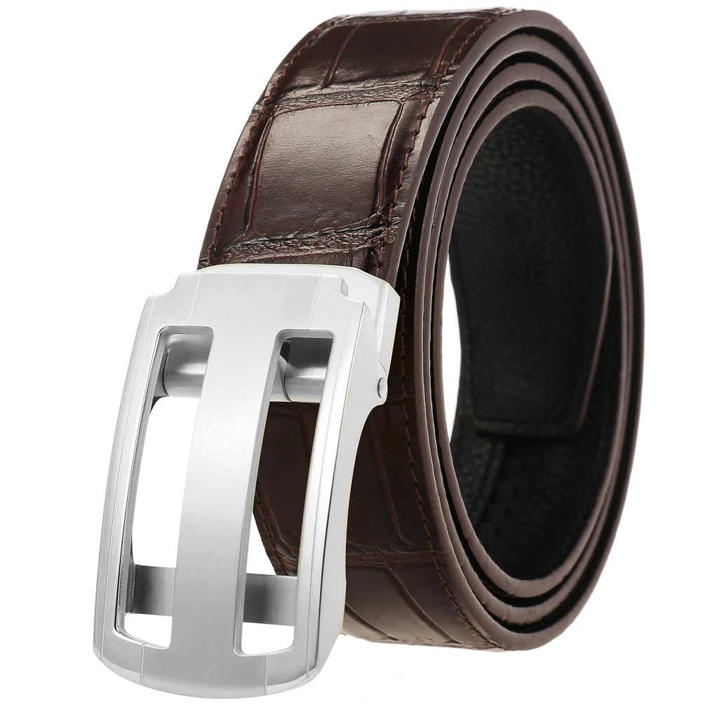 JMT-515082 Men's Stainless Steel Buckle Business Belt - Model LY36-61461-8