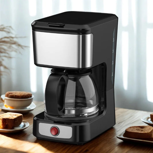JMT-515146 Stainless Steel 5-Cup Drip Coffee Maker with Clear Water Level Indicator