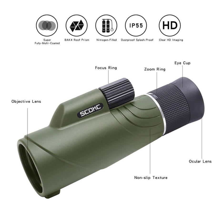 JMT-515210 B AK4 Prism Monocular with Zoom Function for Clear View and Compact Portability