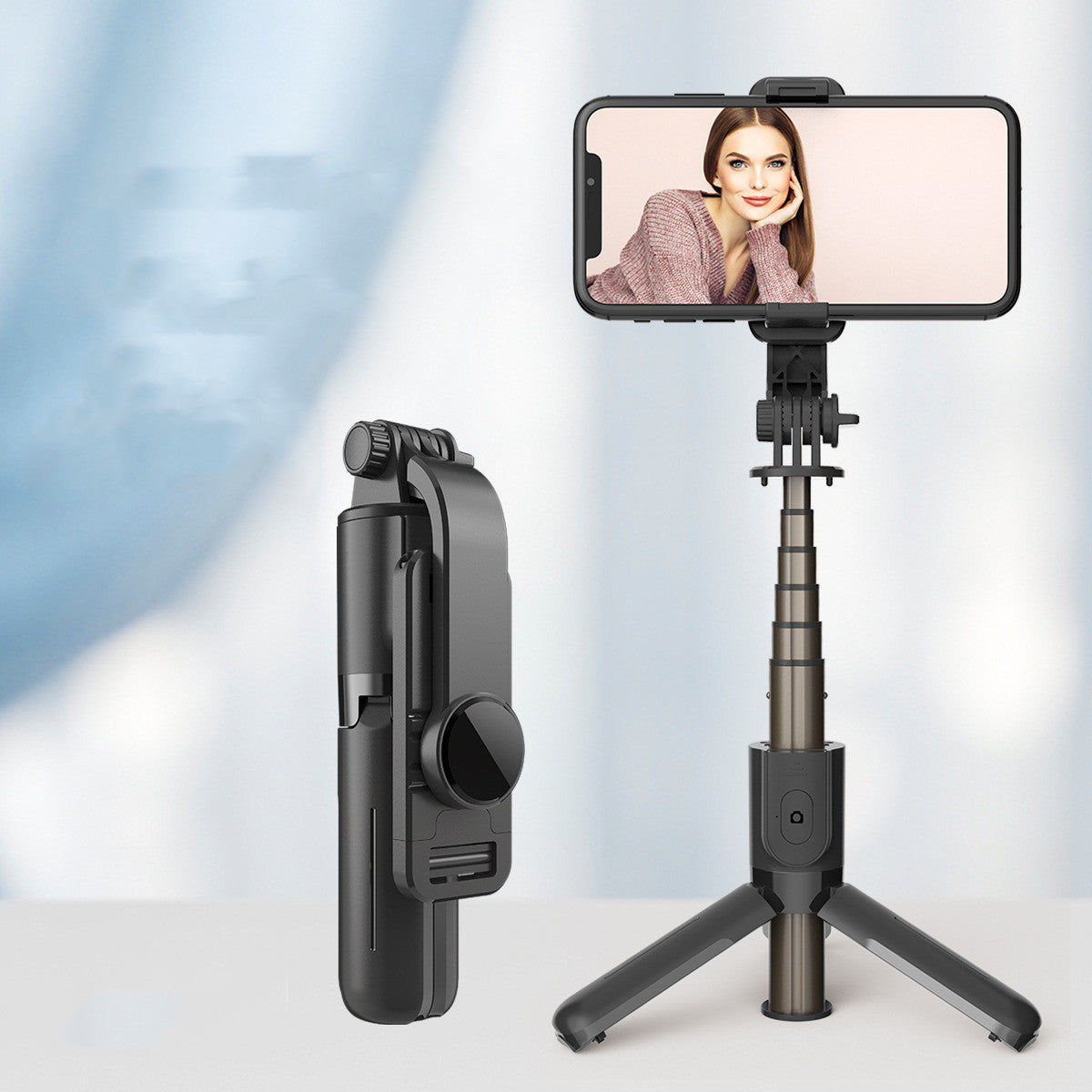 JMT-515338 Universal Multi-Function Live Broadcast Stand for Mobile Phones with Adjustable Extension and Bluetooth Capability