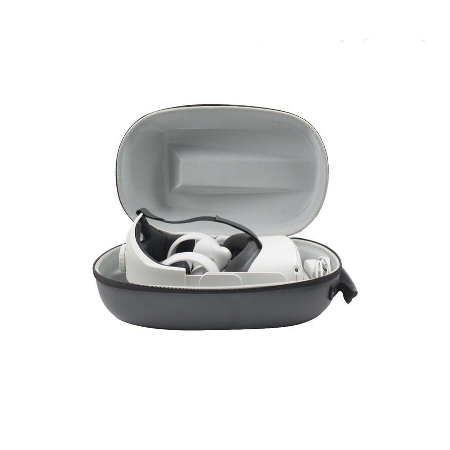 JMT-515466 Oculus Quest 2 VR Glasses Storage Bag with Headband and Zipper Closure, Space Gray