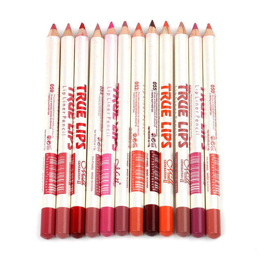 JMT-515594 12-Color Waterproof Lip Liner Set - Silky Formula for Precise Application