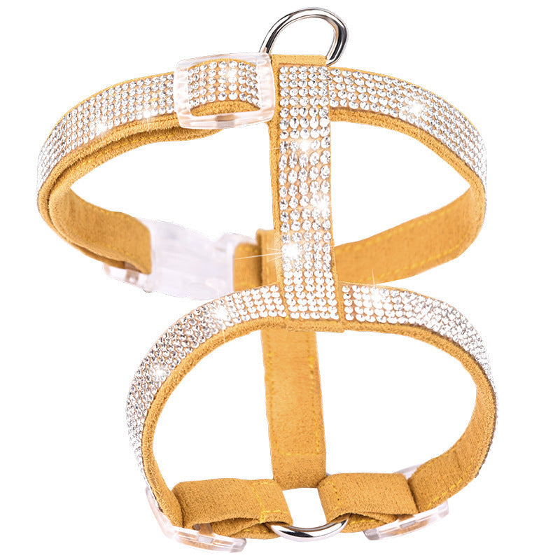 JMT-515658 Rhinestone Cat Anti-Strike Strap - Adjustable Polyester Harness in Multiple Colors