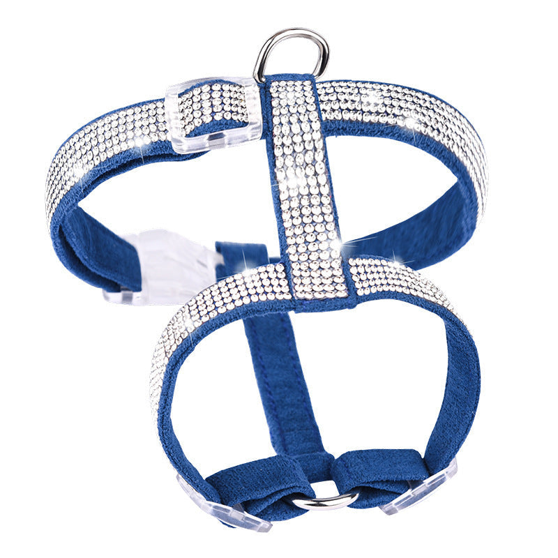 JMT-515658 Rhinestone Cat Anti-Strike Strap - Adjustable Polyester Harness in Multiple Colors