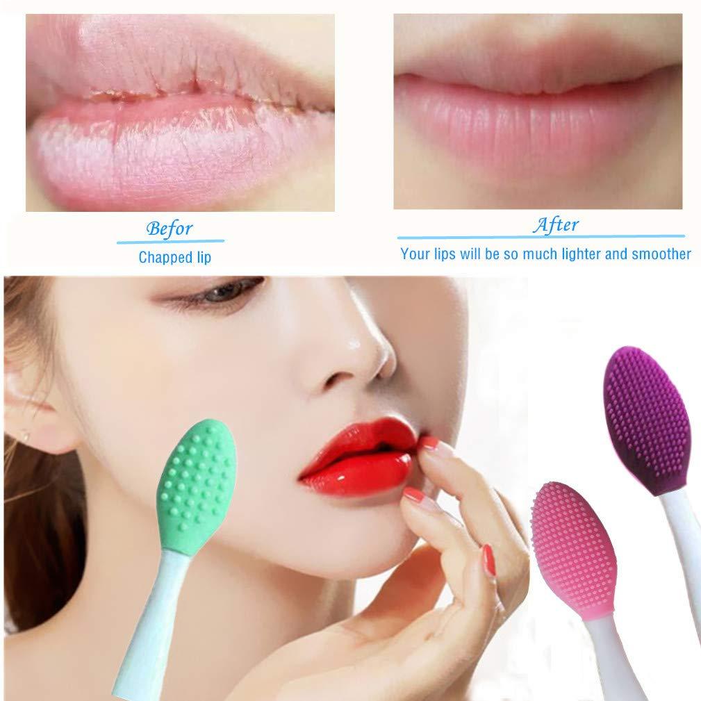 JMT-515722 Dual-Sided Silicone Lip and Nose Exfoliating Brush for Gentle Cleansing and Dead Skin Removal
