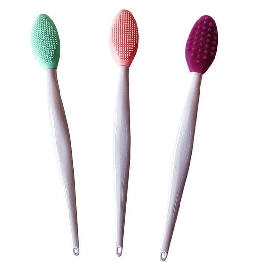JMT-515722 Dual-Sided Silicone Lip and Nose Exfoliating Brush for Gentle Cleansing and Dead Skin Removal