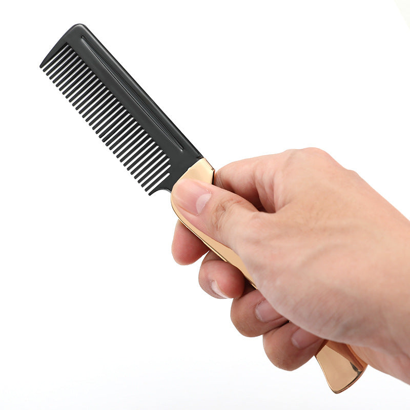 JMT-515850 Folding Portable Pocket Stainless Steel Hair and Beard Comb