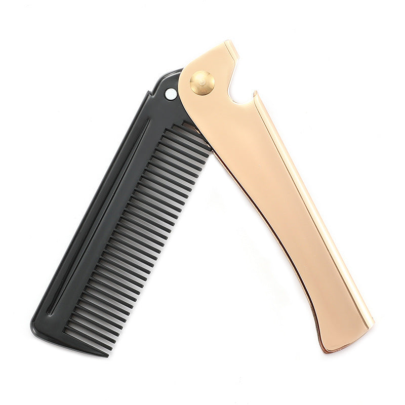 JMT-515850 Folding Portable Pocket Stainless Steel Hair and Beard Comb