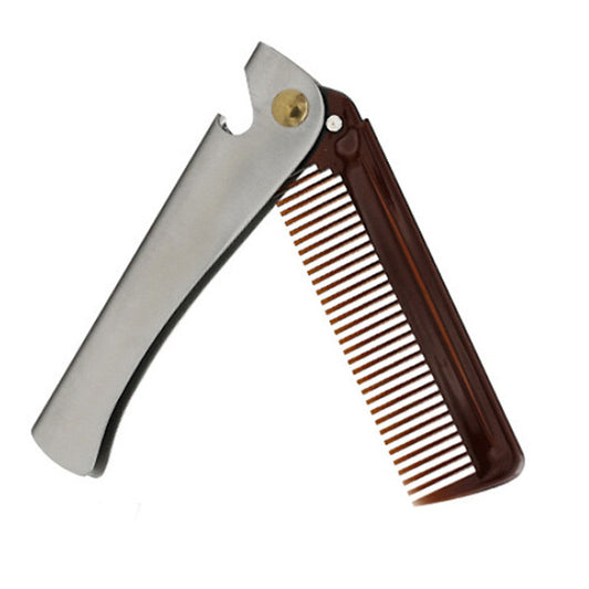 JMT-515850 Folding Portable Pocket Stainless Steel Hair and Beard Comb