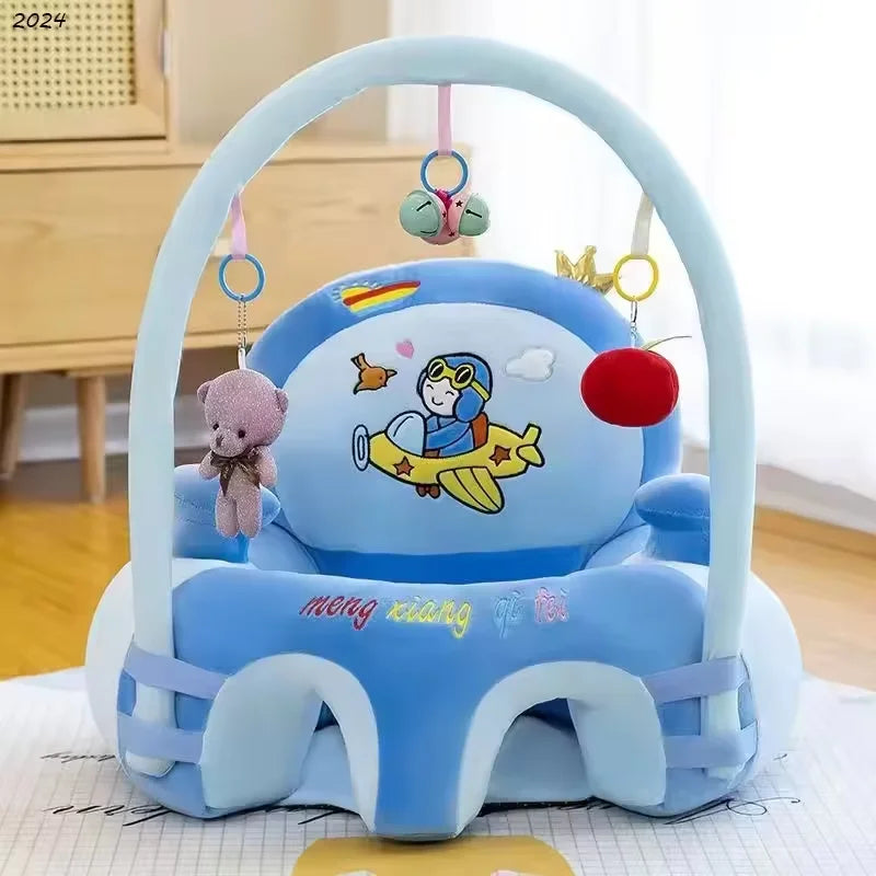 JMT-516426 Plush Animal Shaped Infant Floor Support Seat for Sitting Development and Comfort