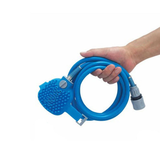 JMT-516554 Blue Pet Bathing and Massage Brush with Adjustable Nozzle and 2.5m Hose