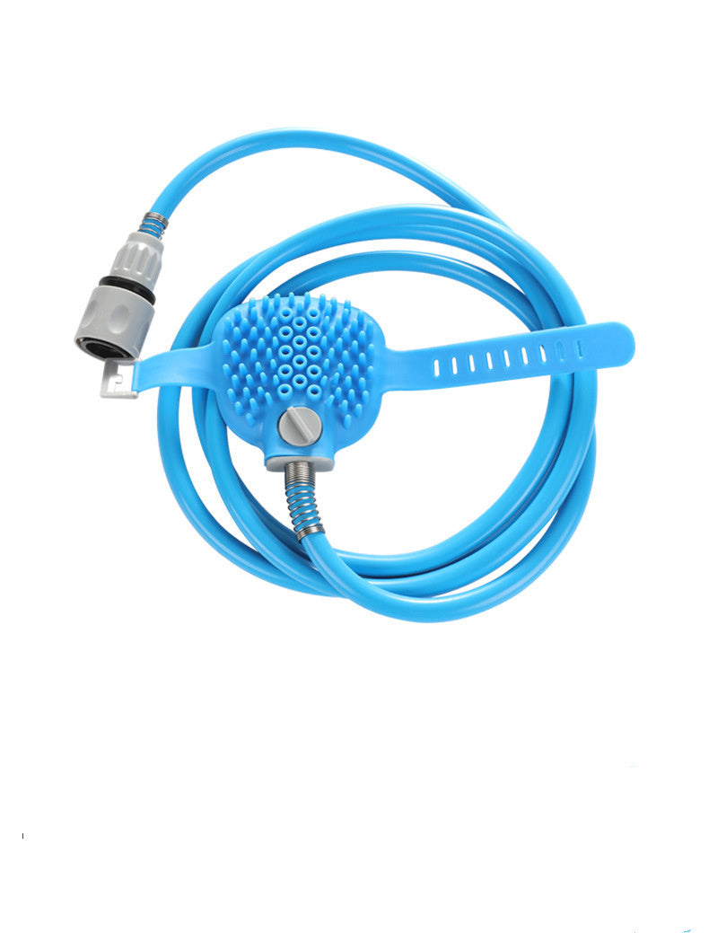 JMT-516554 Blue Pet Bathing and Massage Brush with Adjustable Nozzle and 2.5m Hose