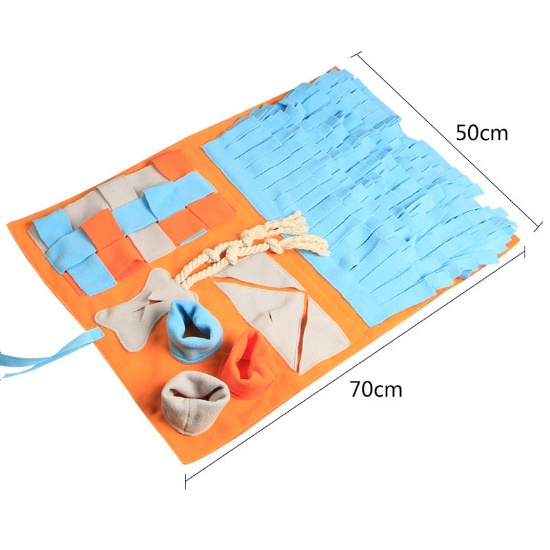 JMT-516938 Dog Training Snuffle Blanket for Stress Relief and Bite Resistance - 50x70cm in Orange and Pink