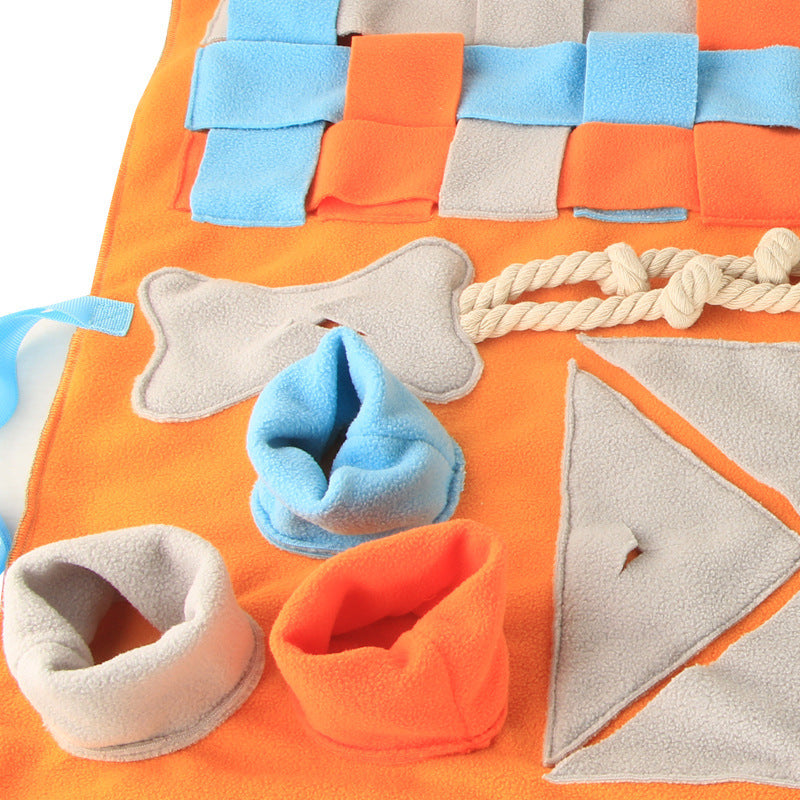 JMT-516938 Dog Training Snuffle Blanket for Stress Relief and Bite Resistance - 50x70cm in Orange and Pink