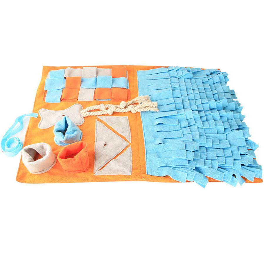 JMT-516938 Dog Training Snuffle Blanket for Stress Relief and Bite Resistance - 50x70cm in Orange and Pink