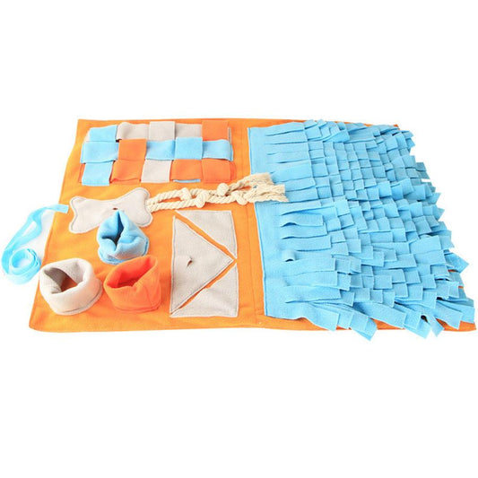 JMT-516938 Dog Training Snuffle Blanket for Stress Relief and Bite Resistance - 50x70cm in Orange and Pink