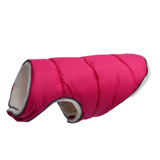 JMT-517258 Reflective Fleece Pet Jacket for Winter - Comfortable Coat for Small to Large Dogs in Various Colors and Sizes