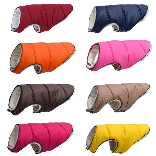 JMT-517258 Reflective Fleece Pet Jacket for Winter - Comfortable Coat for Small to Large Dogs in Various Colors and Sizes