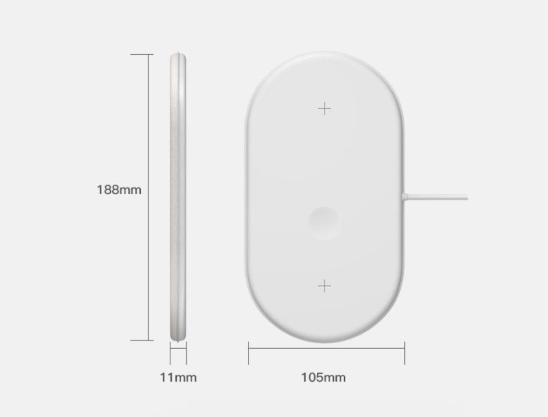 JMT-517322 3-in-1 Wireless Charger with Micro USB Interface - Compatible with Soft Case Batteries