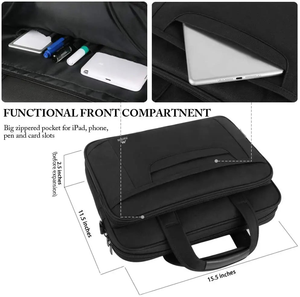 JMT-517450 Blue High-End Man's Briefcase for Laptop and Carry-On Essentials