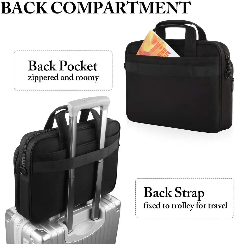 JMT-517450 Blue High-End Man's Briefcase for Laptop and Carry-On Essentials