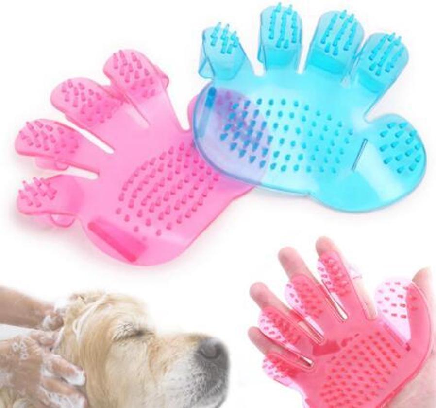 JMT-517706 Adjustable Soft Rubber Pet Grooming Brush for Bath and Massage
