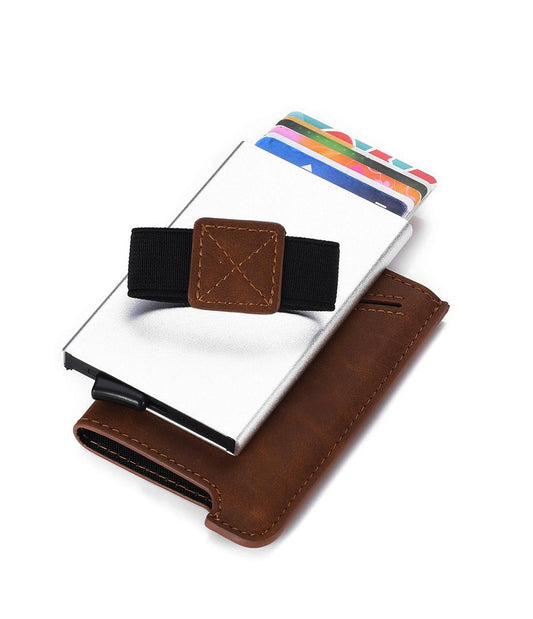 JMT-517962 Vintage PU Leather Combination Wallet for Cards and Bills - Neutral Design, Multiple Slots, Black/Coffee/Brown