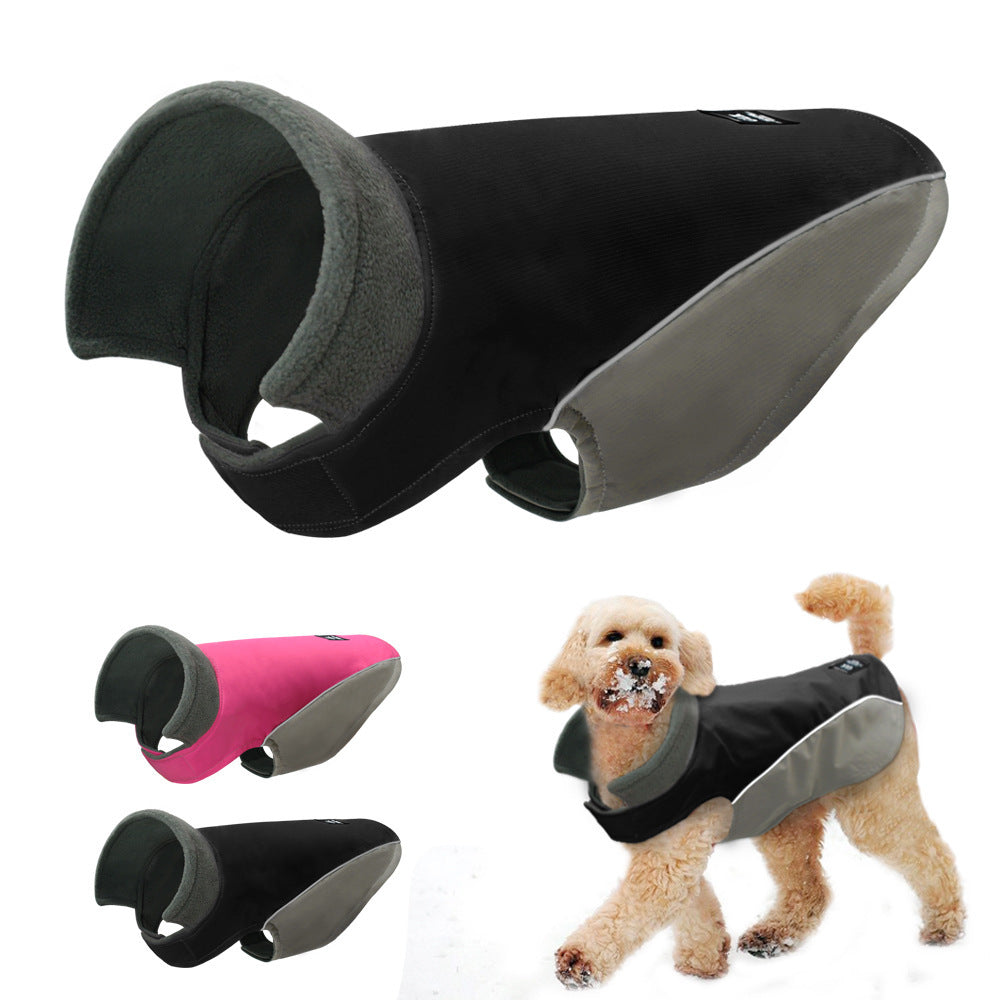 JMT-518410 Waterproof Dog Ski Suit for Autumn and Winter - Two-Legged Design in Black and Rose Red, Sizes S-XXL