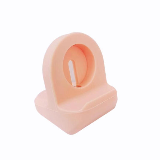 JMT-518474 Silicone Charging Stand for Apple Devices - Compact Desktop Base in Red, Dark Blue, and Pink