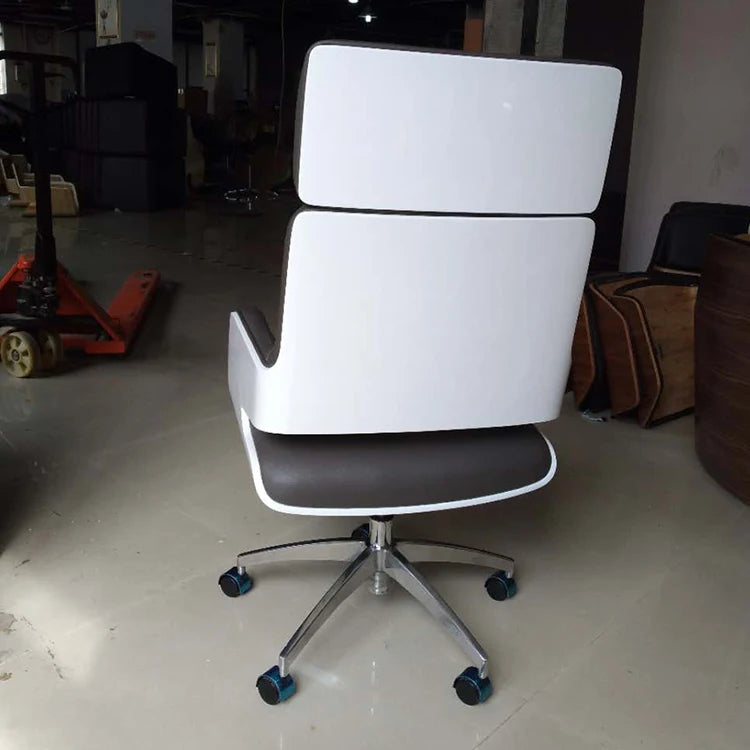 JMT-518538 Modern Executive Office Chair with Genuine Leather Upholstery and Adjustable Features
