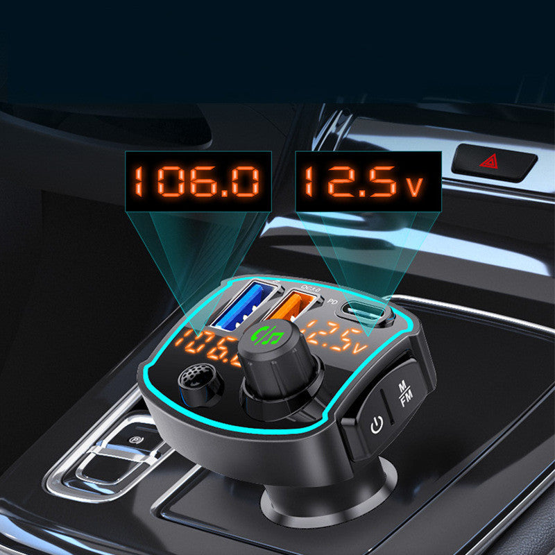 JMT-518602 Fast Charging Dual Screen FM Car MP3 Bluetooth Player with U-disk Audio Support