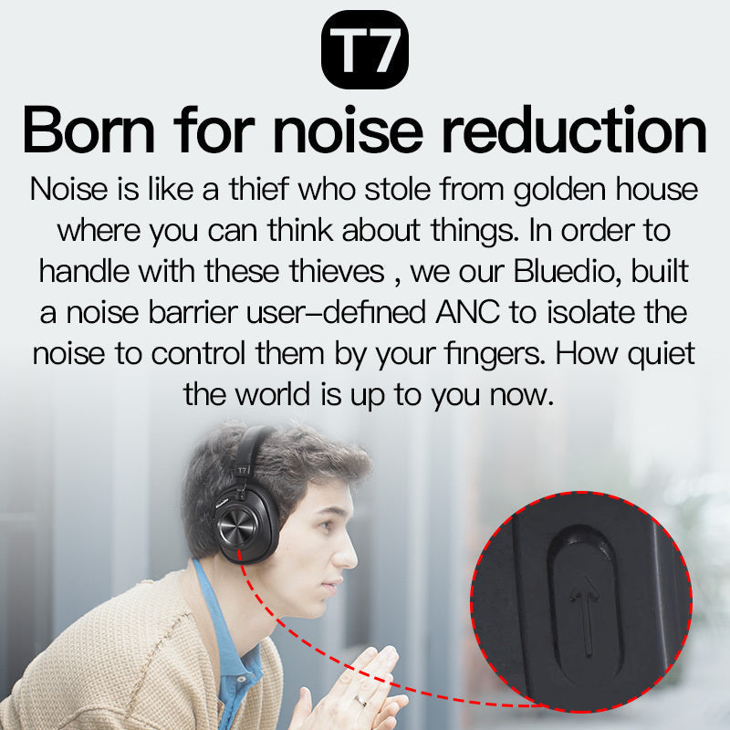 JMT-518922 T7 Wireless Bluetooth Stereo Headset with Voice Control and Call Function