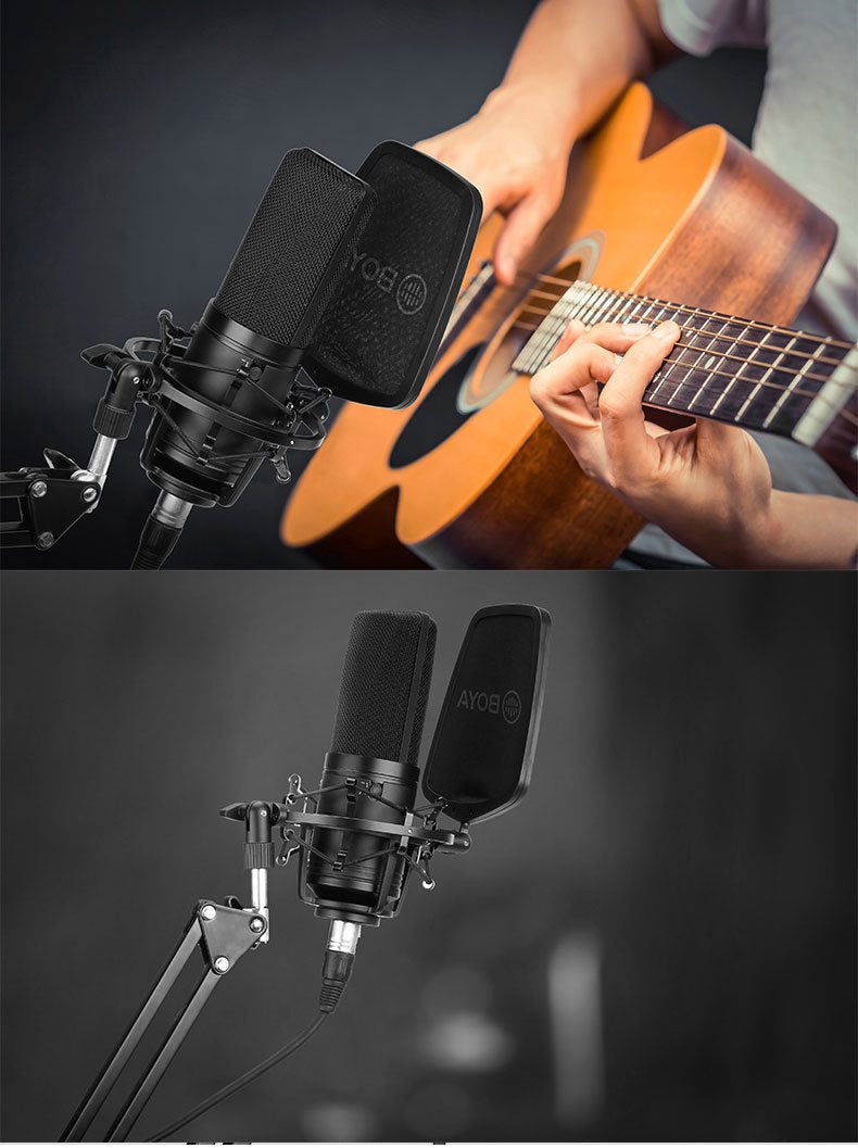 JMT-519114 Large Diaphragm Cardioid Condenser Microphone for Recording and Live Broadcast - Model BY-M1000