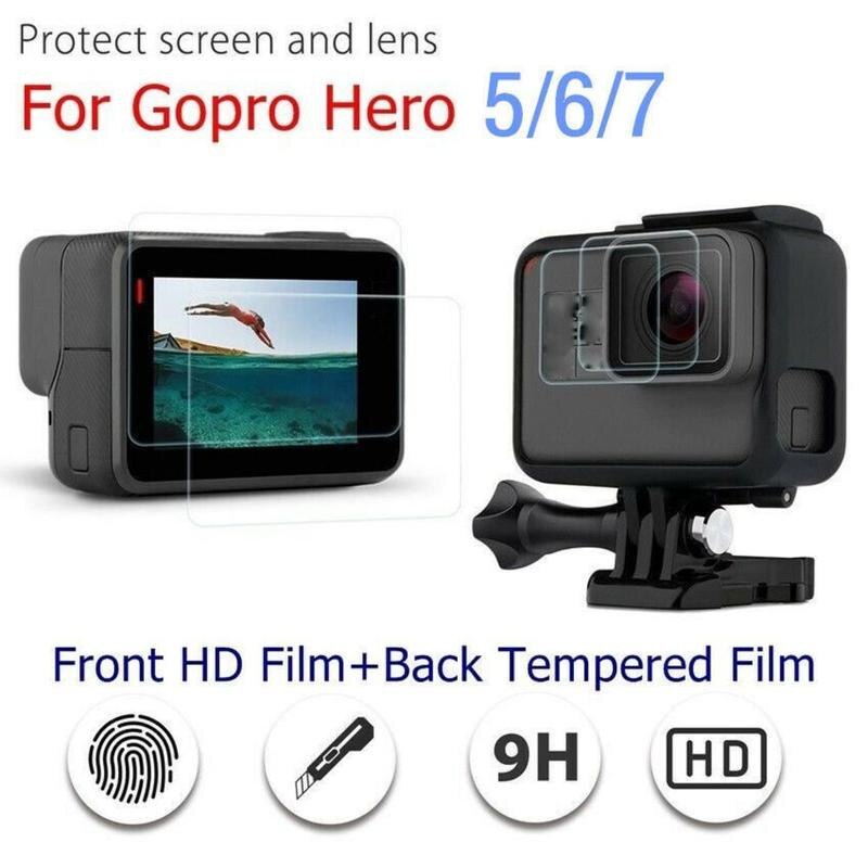 JMT-519306 Tempered Glass Lens & LCD Screen Protectors for GoPro Hero 5/6/7